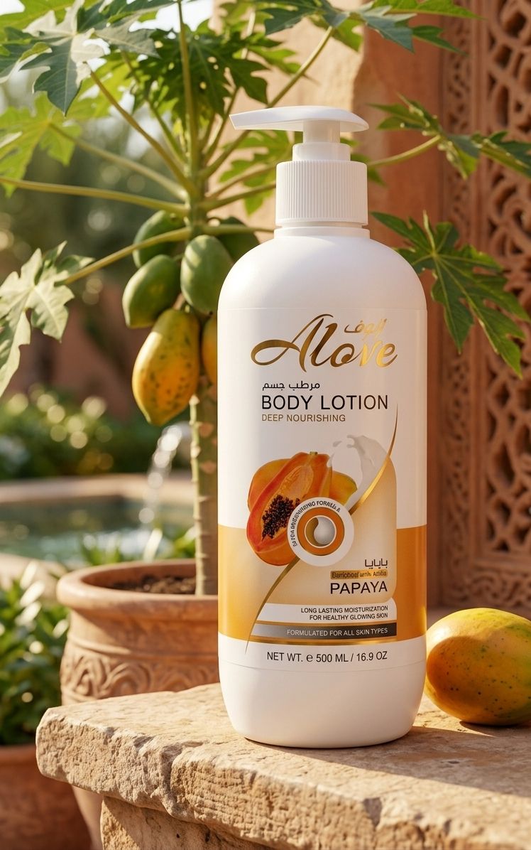 Alove Body Lotion nourishing papaya lotion 500ml| Buy Online | Saffronskins India