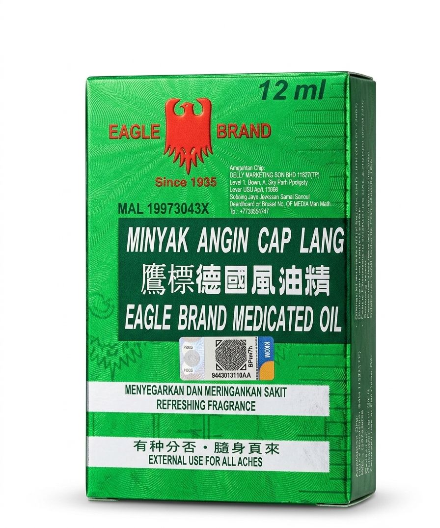 MINYAK ANGIN CAP LANG EAGLE BRAND MEDICATED OIL 12ML| Buy Online | Saffronskins India