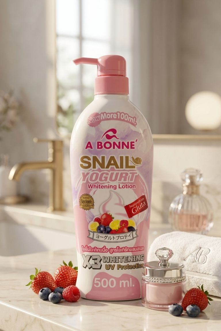 A BONNE Snail yogurt whitening lotion 500ml | Buy Online | Saffronskins India