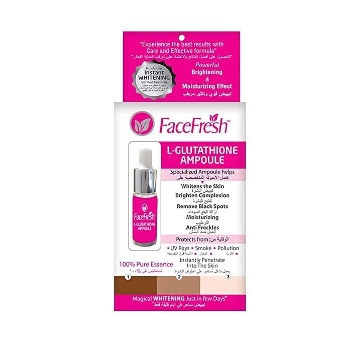 Facefresh L-GLUTATHIONE AMPOULE brightening & moisturizing effect | Buy Online | Saffronskins India