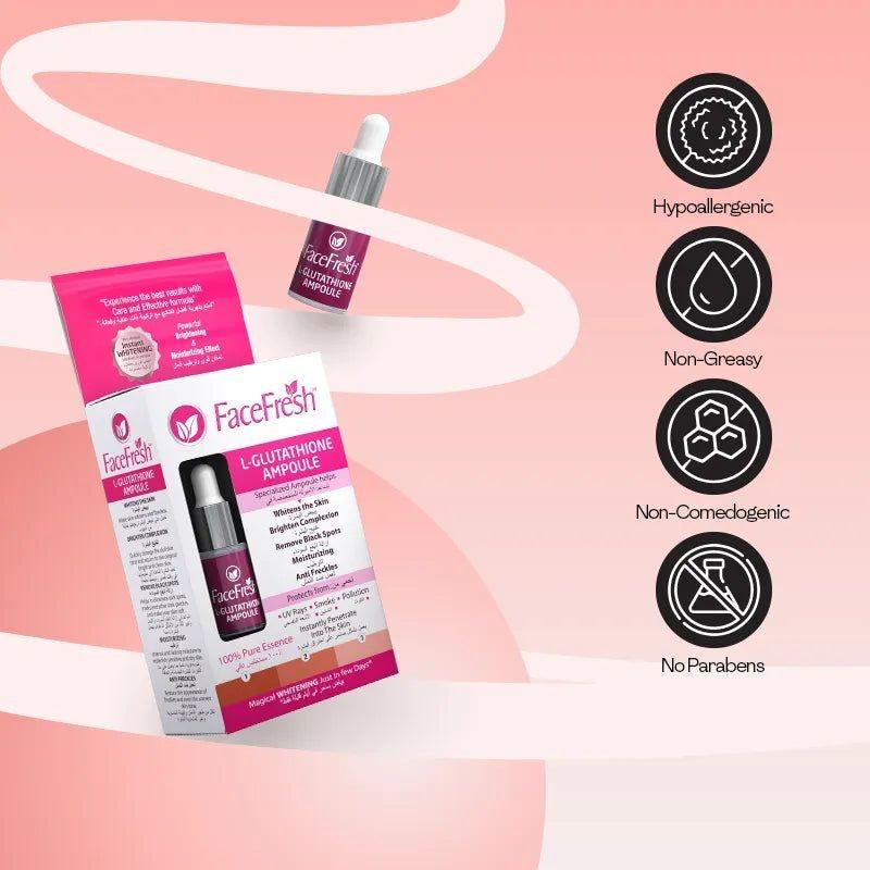 Facefresh L-GLUTATHIONE AMPOULE brightening & moisturizing effect | Buy Online | Saffronskins India