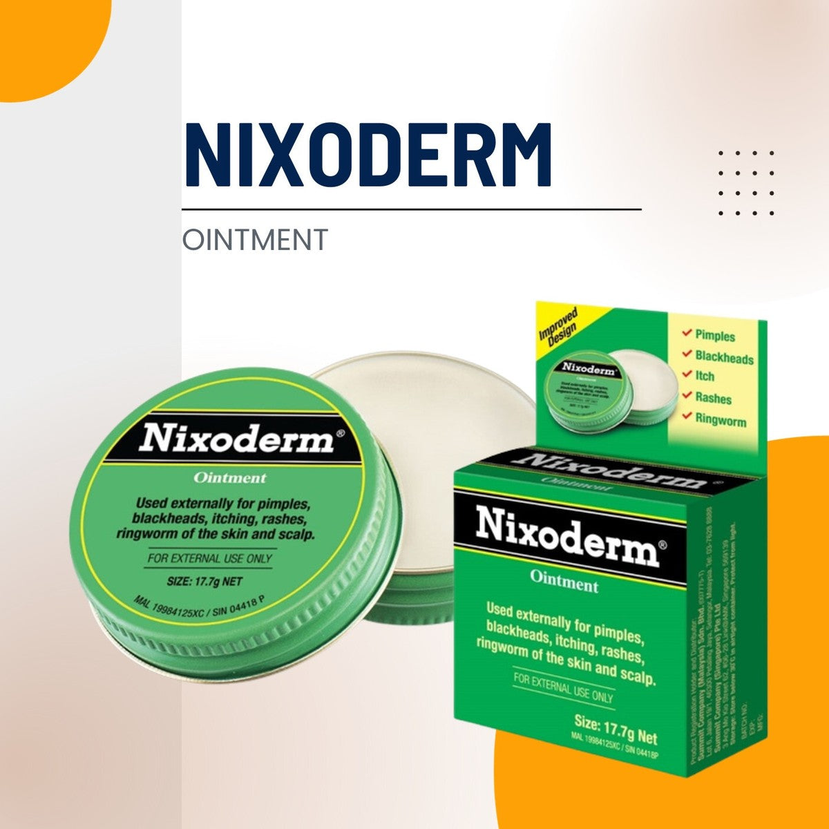 Nixoderm oinment 17.7g | Buy Online | Saffronskins India