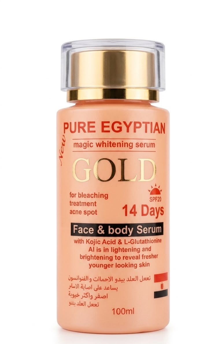 Pure Egyptian magic whitening serum gold face & body serum 100ml| Buy Online | Saffronskins India