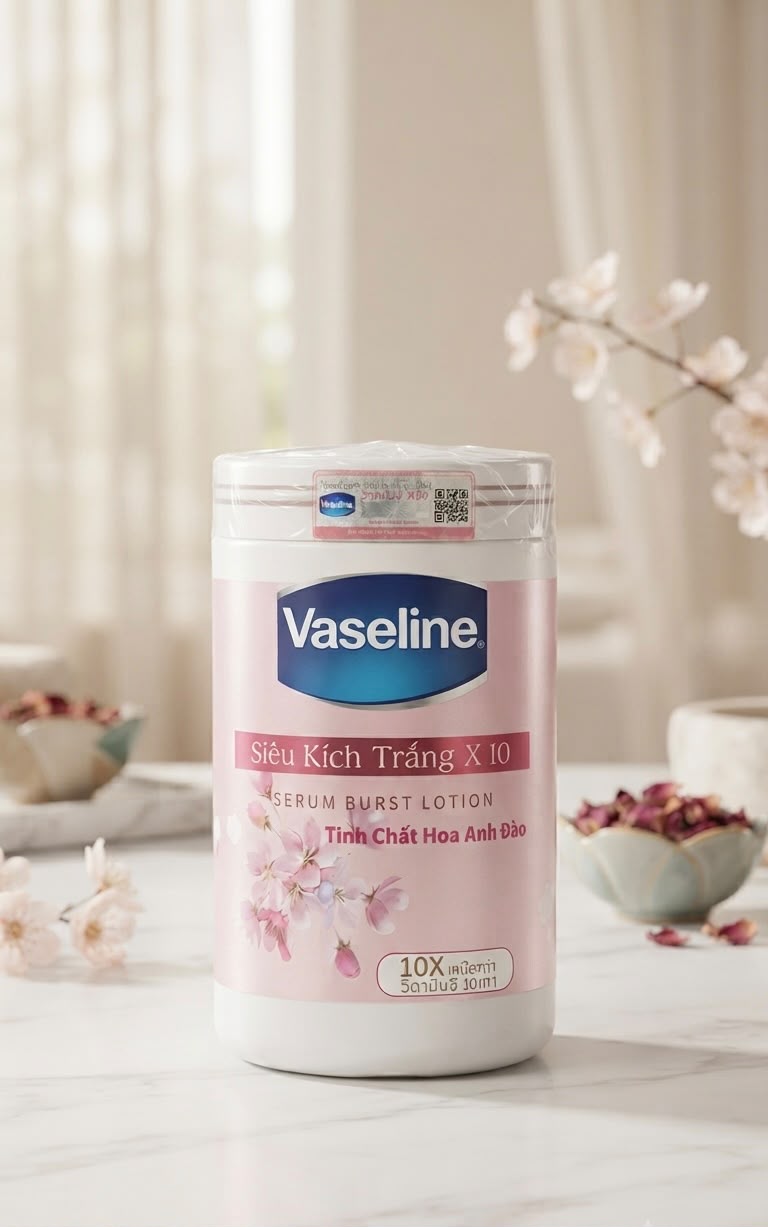 Vaseline sieu kich trang X10 serum burst lotion| Buy Online | Saffronskins India