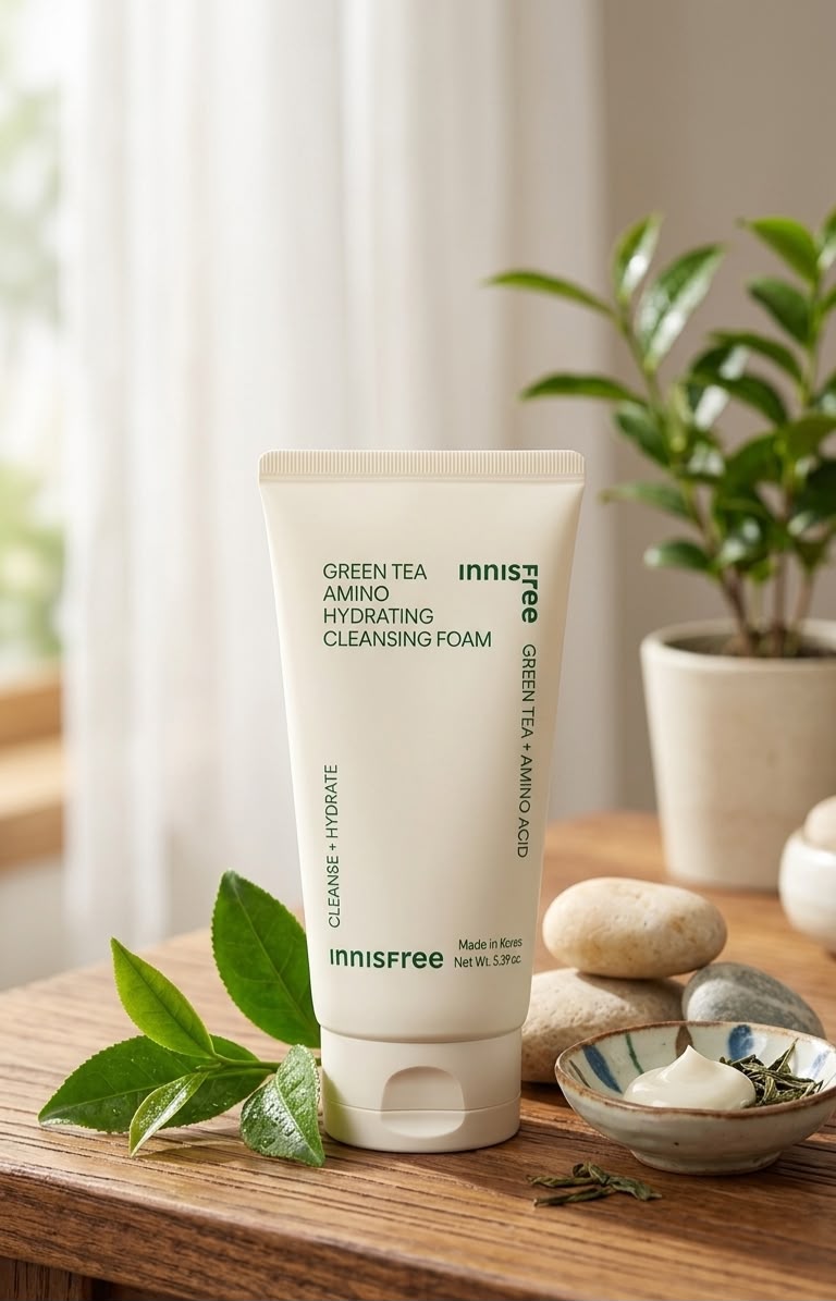 INNISFREE GREEN TEA AMINO HYDRATING CLEANSING FOAM 50G| Buy Online | Saffronskins India