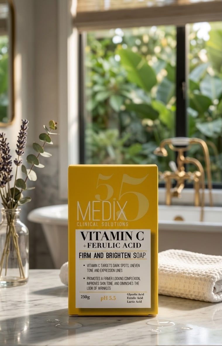 5.5 MEDIX VITAMIN C + ferulic acid firm and brighiting soap 100g| Buy Online | Saffronskins India