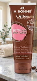 A Bonne coffee milk creamy salt detox spa body scrub 50g| Buy Online | Saffronskins India