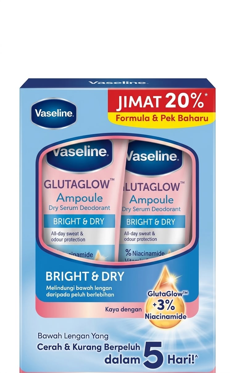 vaseline gultaglow ampoule bright & dry kit| Buy Online | Saffronskins India
