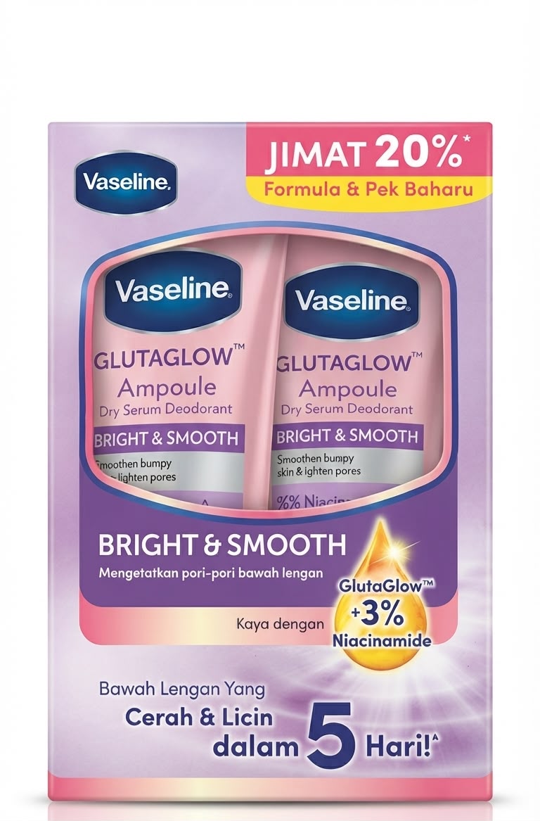 VASELINE GULTAGLOW ampoule dry serum deodorant kit  cerah & licin| Buy Online | Saffronskins India