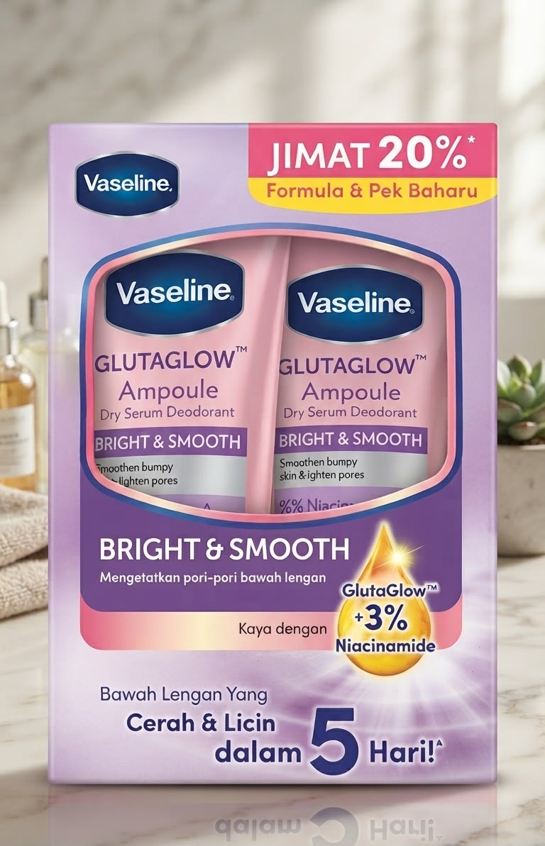 VASELINE GULTAGLOW ampoule dry serum deodorant kit  cerah & licin| Buy Online | Saffronskins India