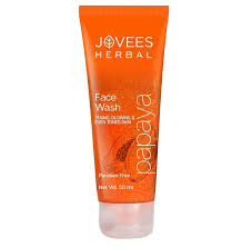 Jovees Herbal Papaya Face Wash For Glowing and Clear Skin with Papaya & Bilberry extract | Gentle Cleanser For Brightens Skin, Removes Pigmentation & Dark Spots | For All Skin Types | For Men & Women - 120ML | Buy Online | Saffronskins India