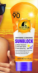 Roushun paris whitening & vanishing sunblock 180ml | Buy Online | Saffronskins India