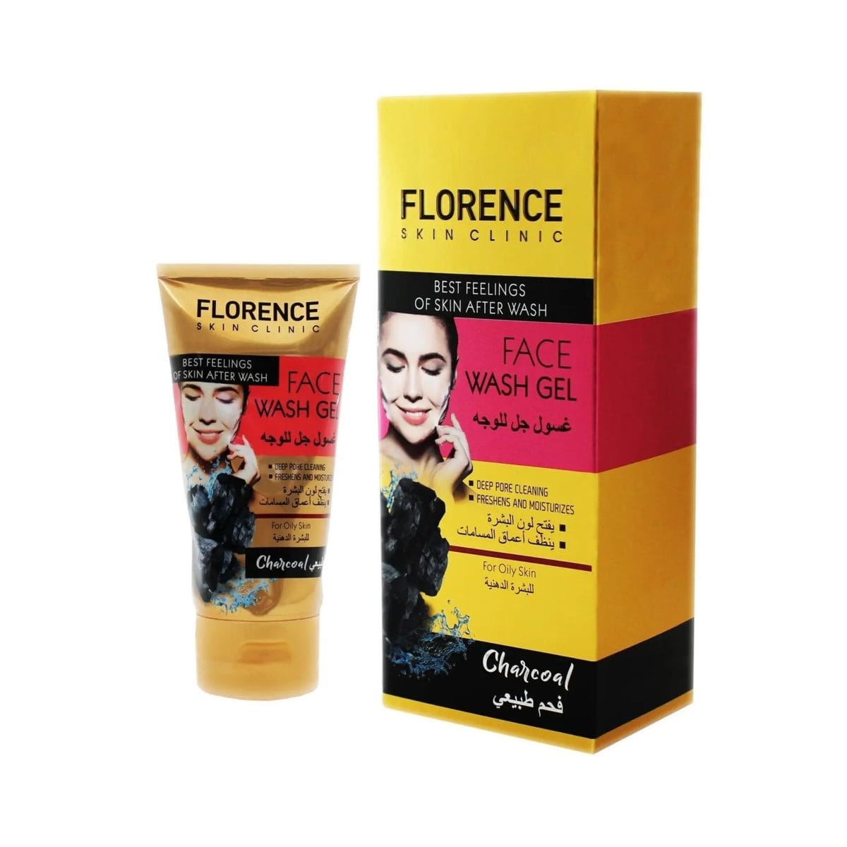 Florence – Face Wash Gel with charcoal extract 150ml | Buy Online | Saffronskins India