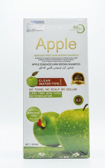 Apple essence  ammonia free dark brown shampoo 500ml
| Buy Online | Saffronskins India