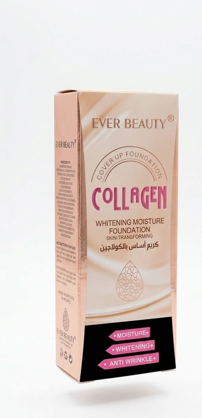 EVER BEAUTY coverup foundation collagen whitening moisture foundation 100ml | Buy Online | Saffronskins India