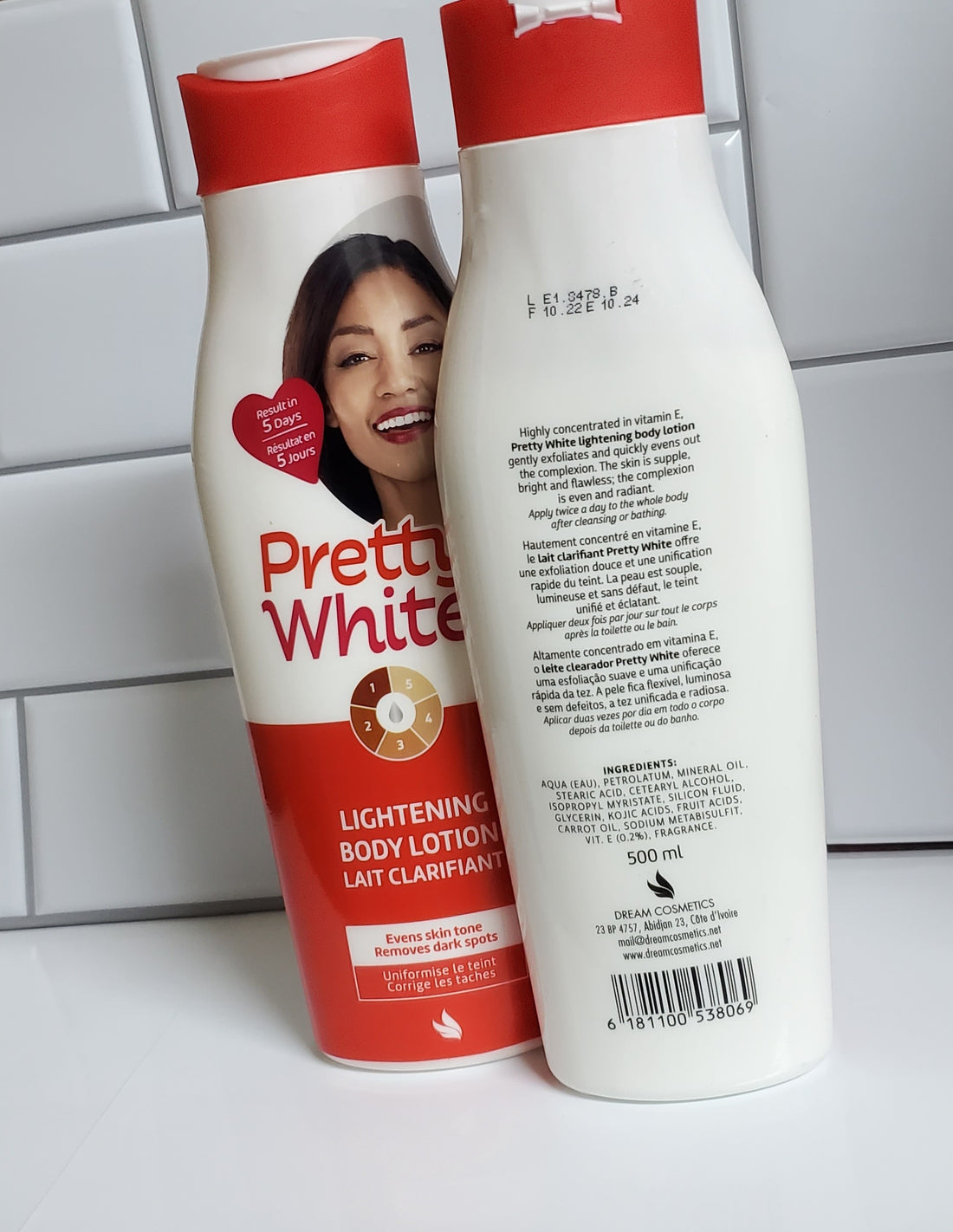 PRETTY White lightening body lotion 300ml| Buy Online | Saffronskins India
