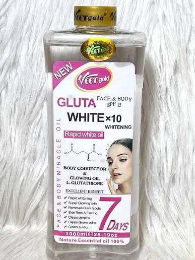 Veet Gold Gluta White Rapid White Oil Body Corrector and Glowing 1000ml 7 Days | Buy Online | Saffronskins India