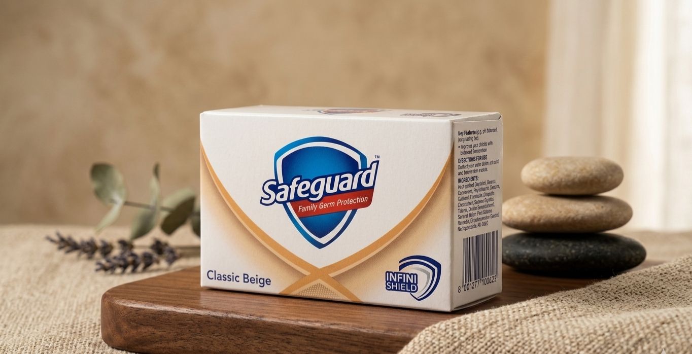 Safeguard family germ protection classic beige 50g| Buy Online | Saffronskins India