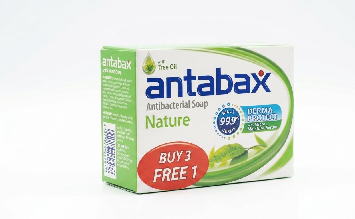 antabax antibacterial soap nature derma protect buy 3 get 1 free 100g| Buy Online | Saffronskins India