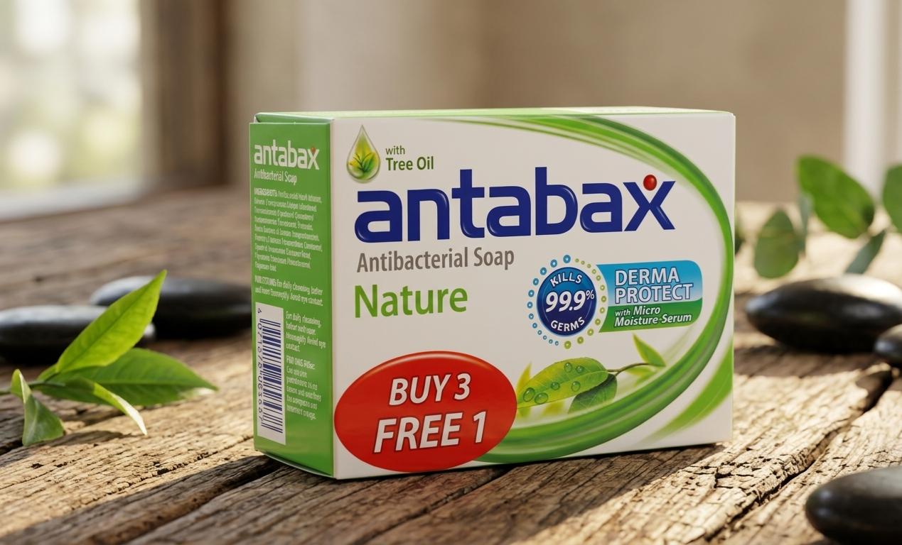 antabax antibacterial soap nature derma protect buy 3 get 1 free 100g| Buy Online | Saffronskins India
