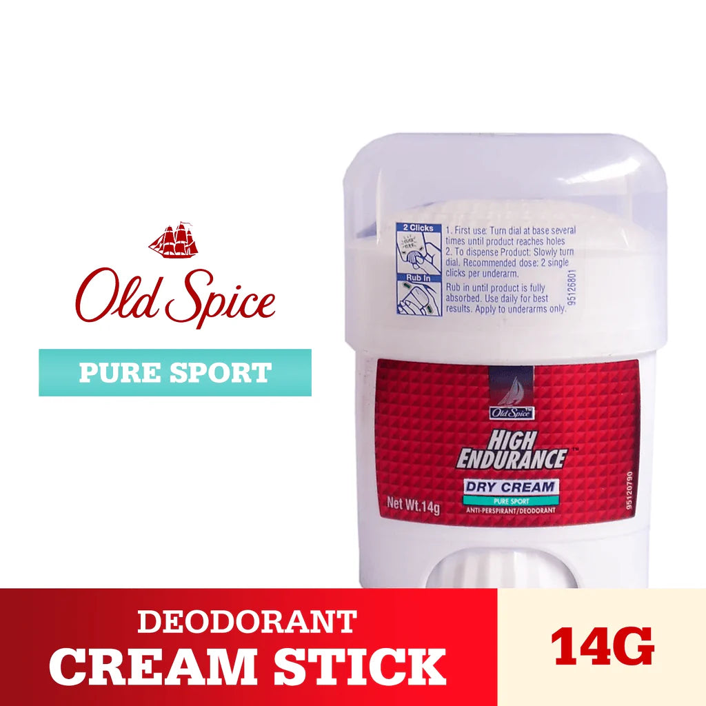 Old spice high endurance dry cream pure sport 14g| Buy Online | Saffronskins India