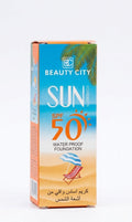 Beauty city sun foundation spf 50 water proof foundation 60ml| Buy Online | Saffronskins India
