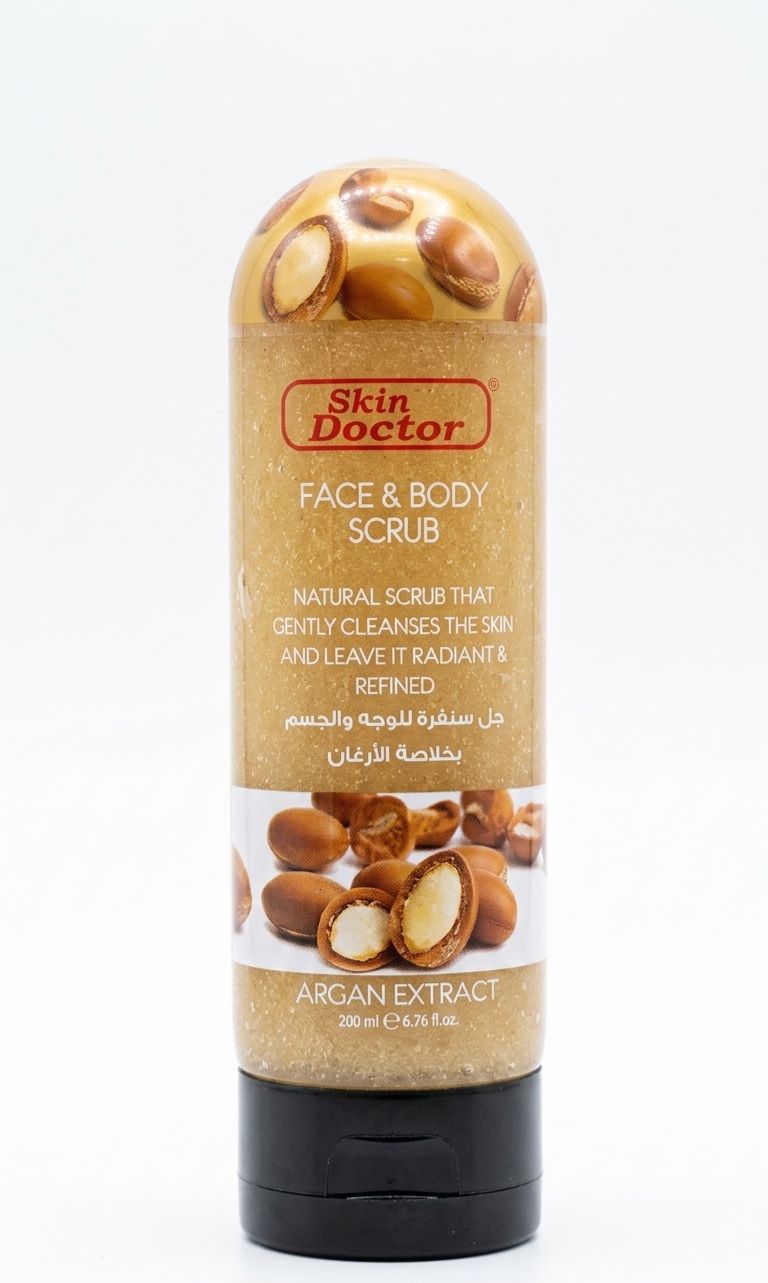 skin doctor face and body scrub argan extract 200ml| Buy Online | Saffronskins India