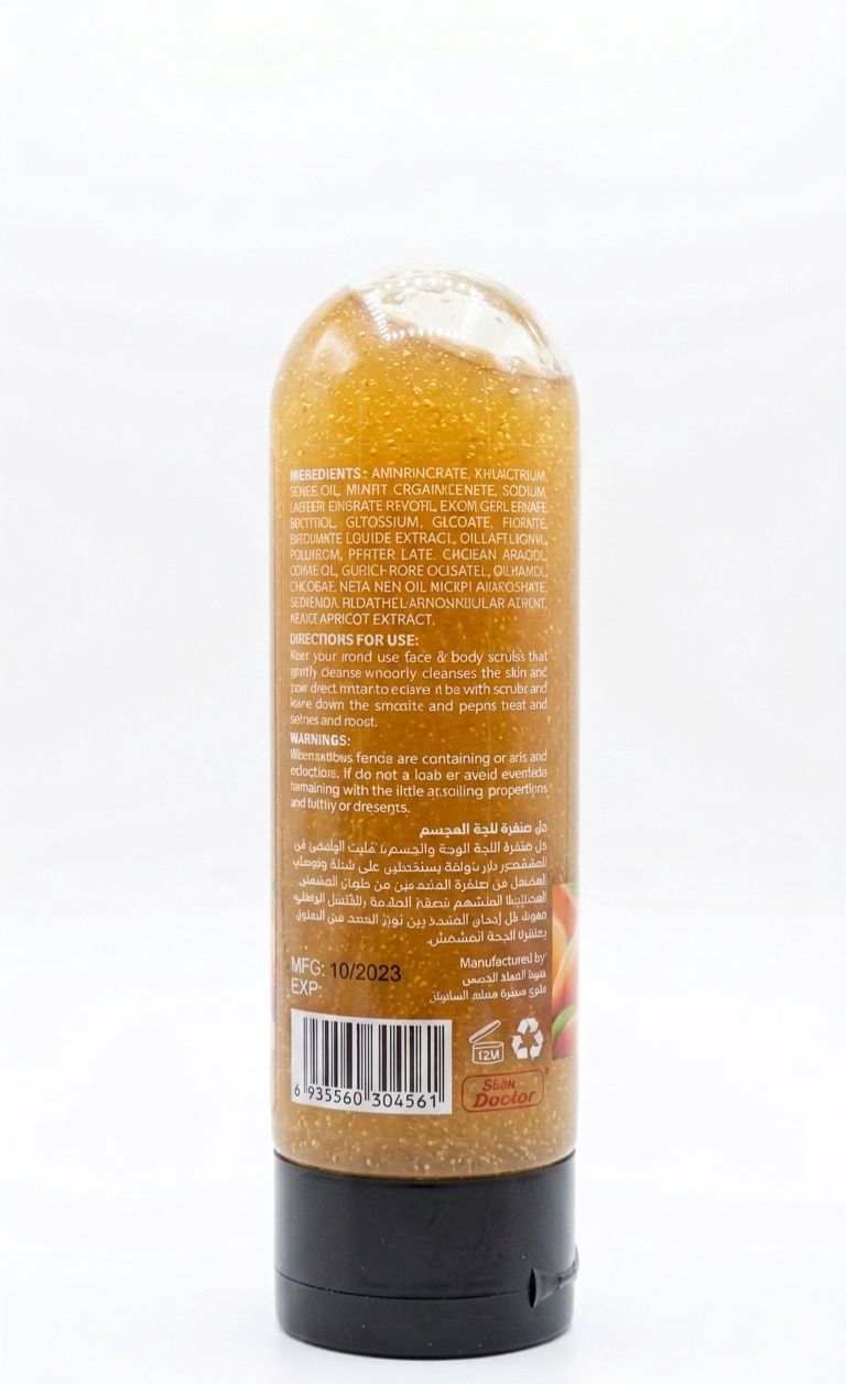 skin doctor face and body scrub with apricot extract 200ml| Buy Online | Saffronskins India