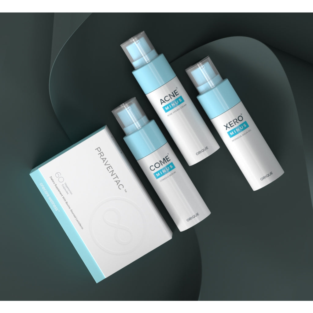 Onecare The Acne-Prone Kit | PRAVENTAC,Serum, Moisturizer & Acne Spot Cream |Set Penyelesaian Jerawat Clear Acne From Inside Out | Buy Online | Saffronskins India