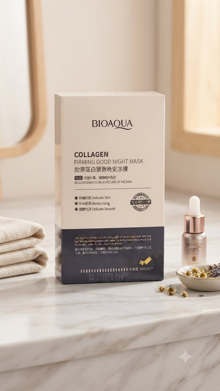 Bioaqua collagen firming good night mask 4ml X 20psc| Buy Online | Saffronskins India