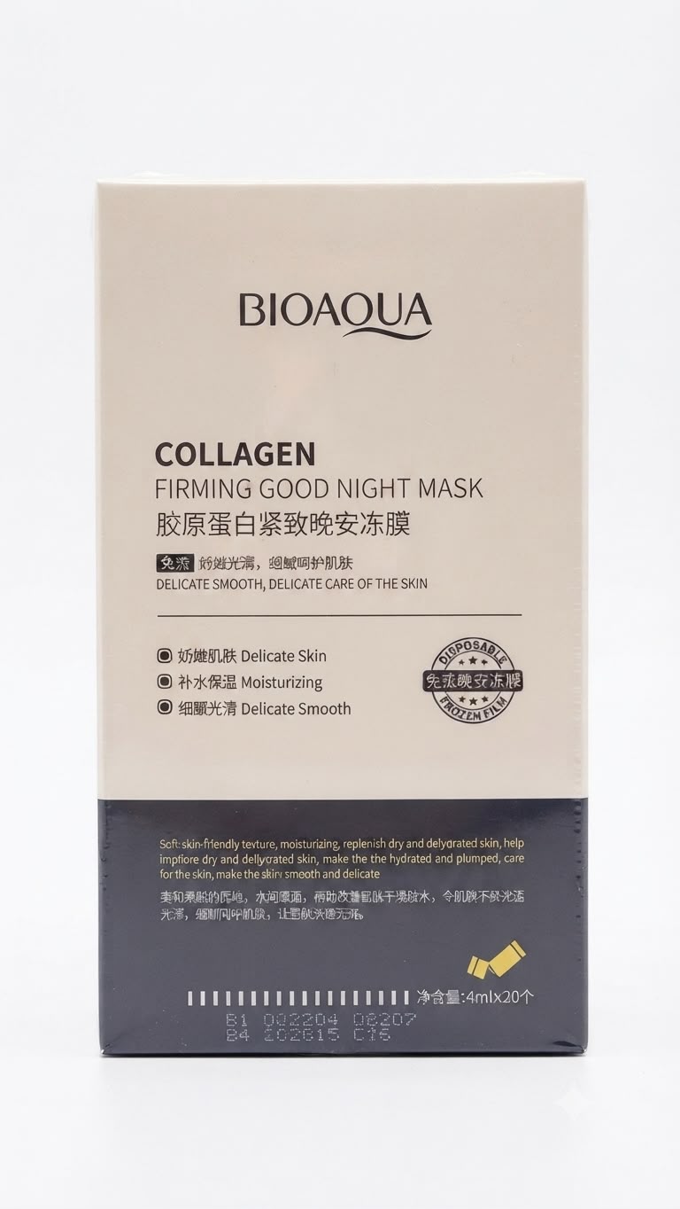 Bioaqua collagen firming good night mask 4ml X 20psc| Buy Online | Saffronskins India