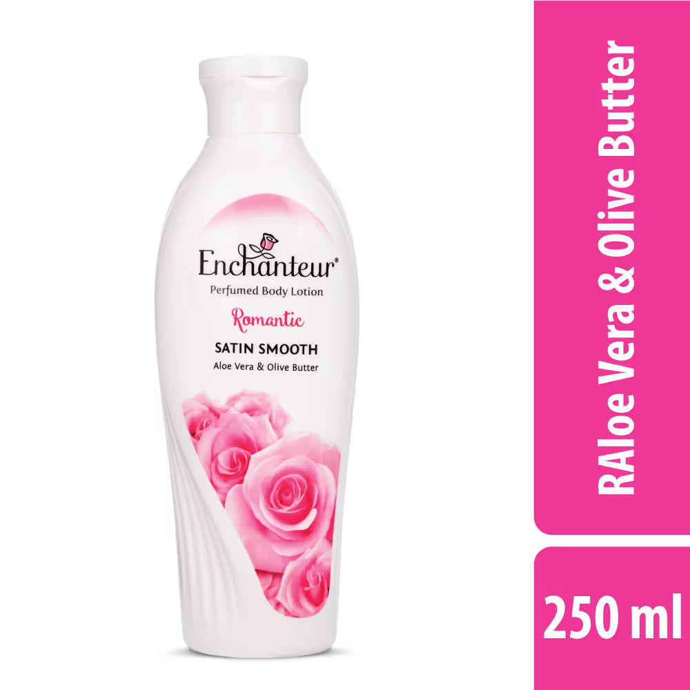 ENCHANTEUR Perfumed body lotion romantic aloe vera& olive  | Buy Online | Saffronskins India