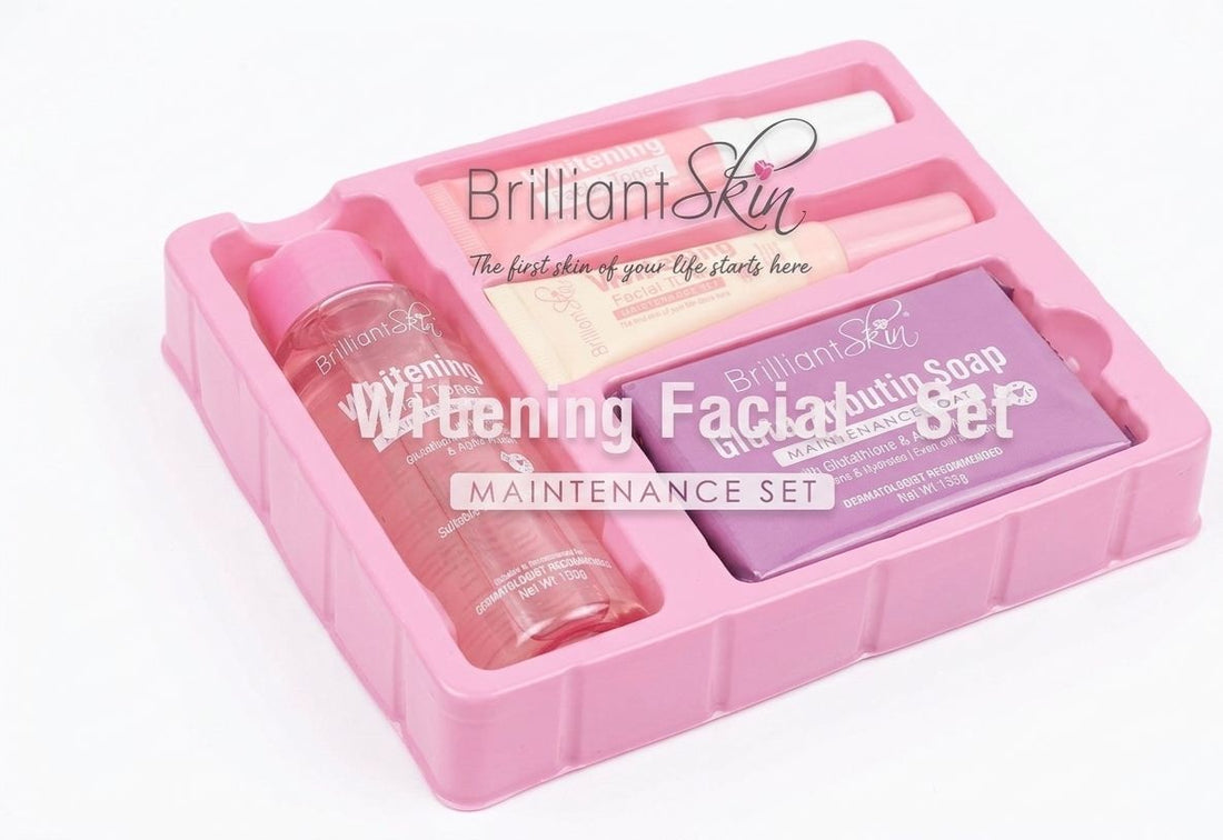 Brilliant skin whitening facial set maintenance set 135g| Buy Online | Saffronskins India