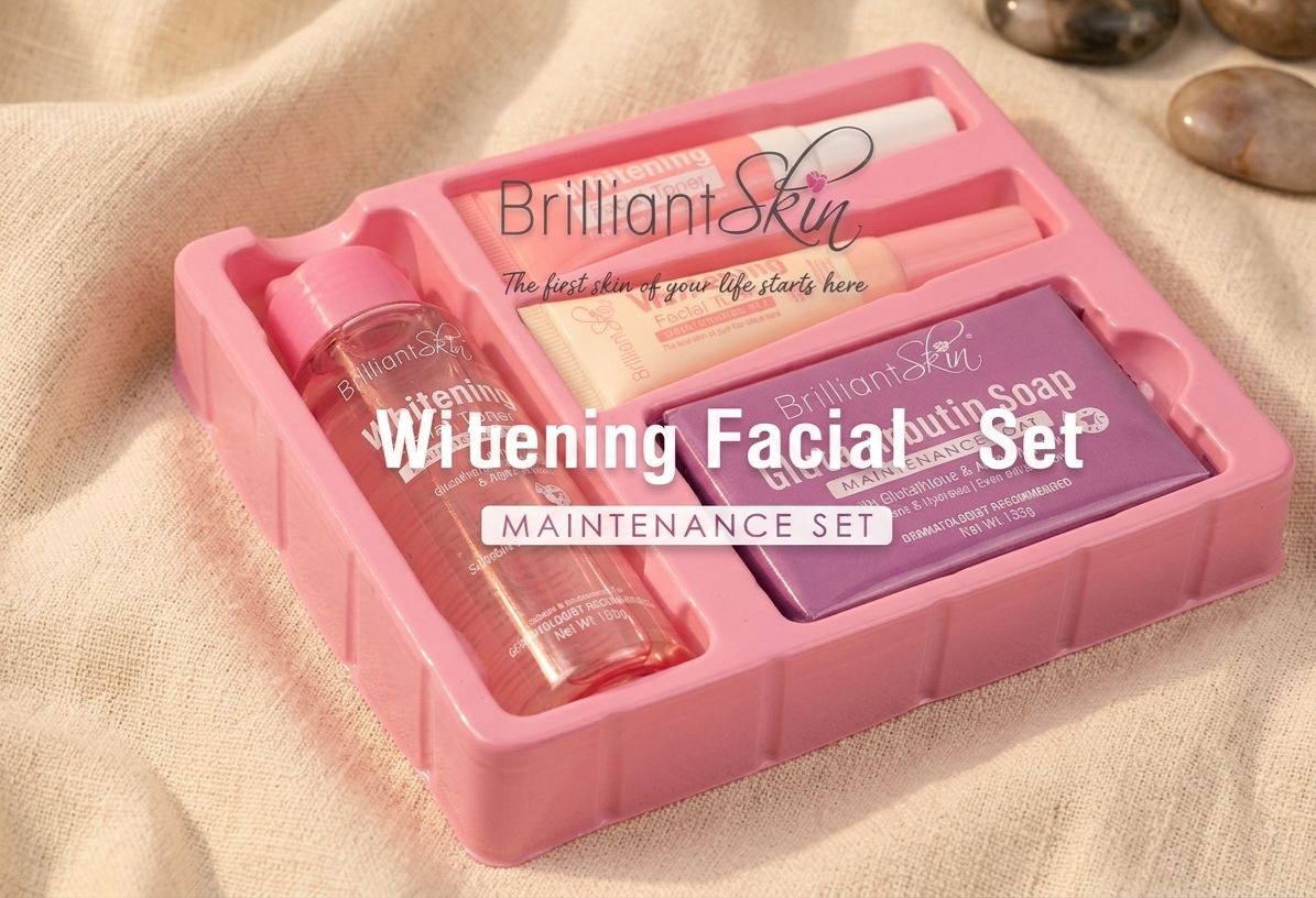 Brilliant skin whitening facial set maintenance set 135g| Buy Online | Saffronskins India