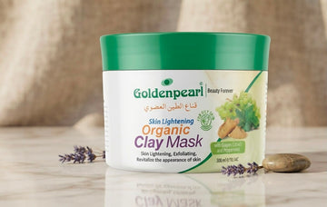 Goldenpearl skin lightening organic clay mask with Grapes Exhaut and Peppermint 300ml| Buy Online | Saffronskins India