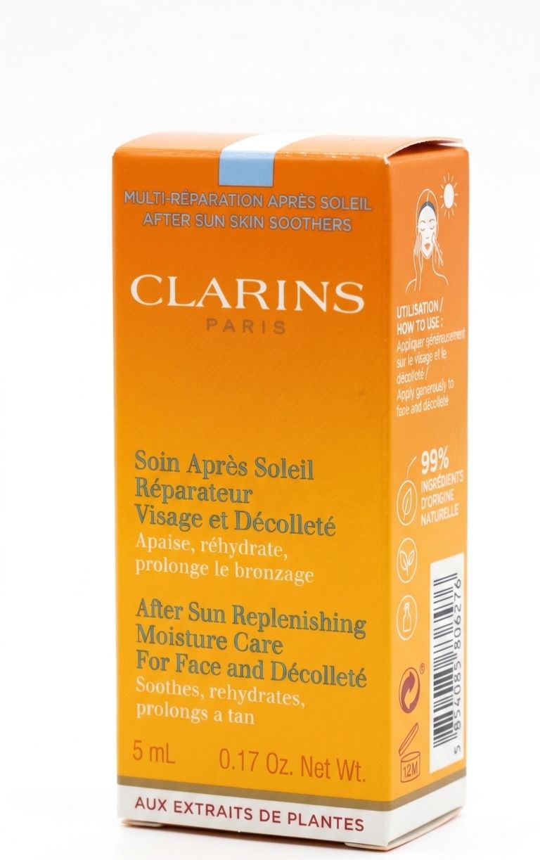 CLARINS paris soin apres soleil reparateur visage et decollete 5ml| Buy Online | Saffronskins India