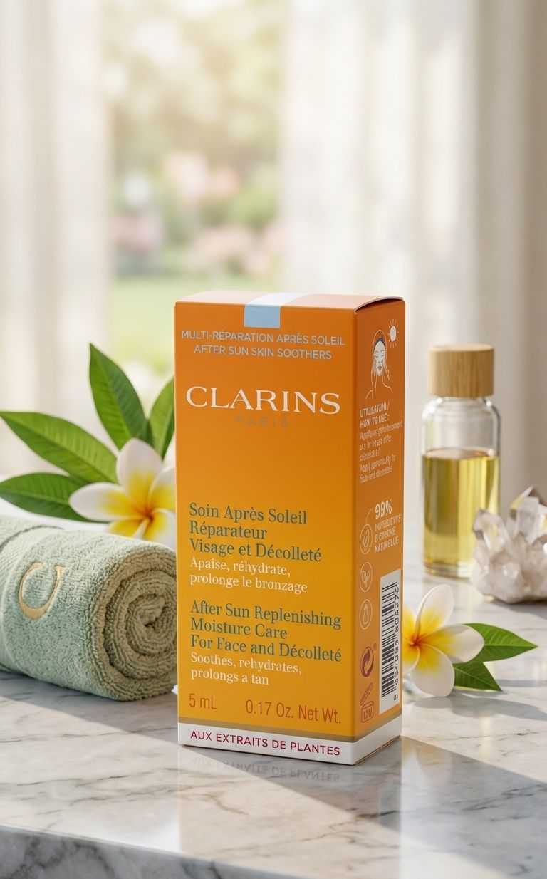 CLARINS paris soin apres soleil reparateur visage et decollete 5ml| Buy Online | Saffronskins India