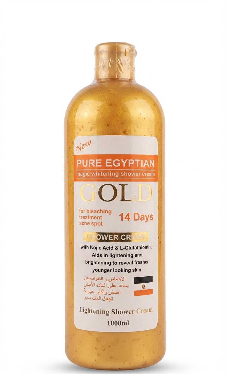 Pure egyptian magic whitening shower cream GOLD 14days lightening shower cream 1000ml| Buy Online | Saffronskins India