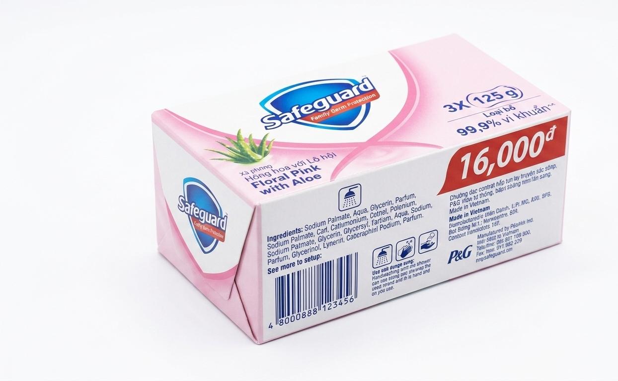 Safeguard family germ protection floral pink with aloe 3 into 125g| Buy Online | Saffronskins India