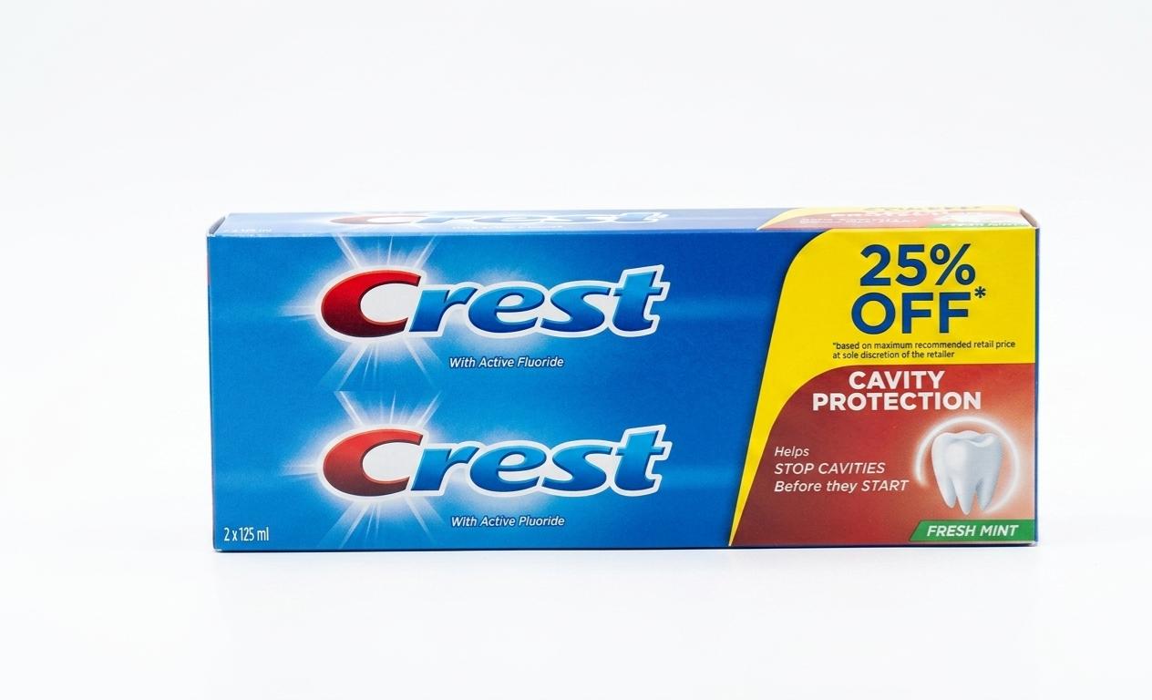 Crest with active fluoride cavity protection fresh mint 2 into 125ml| Buy Online | Saffronskins India