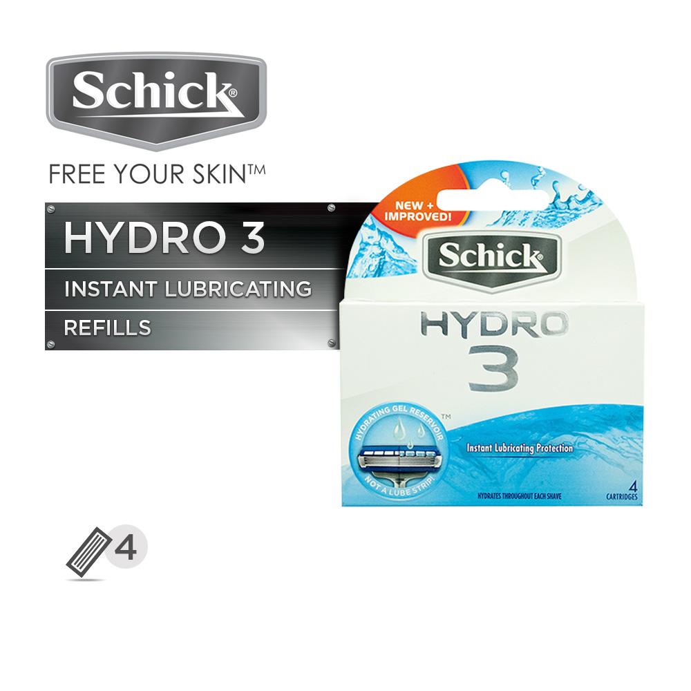 Schick HYDRO 3 Instant Lubricating Protection  (Pack of 4)