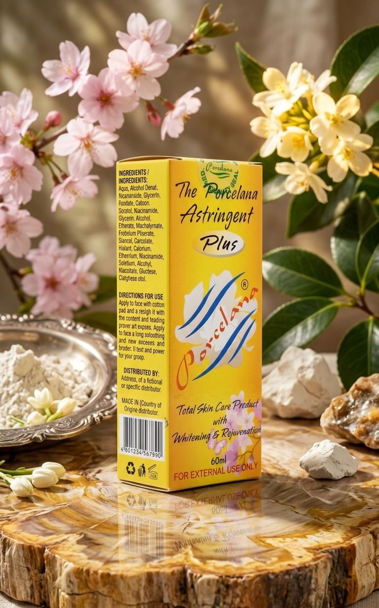 The porcelana astringent plus total skin care product with whitening & rejuvenation 60ml| Buy Online | Saffronskins India