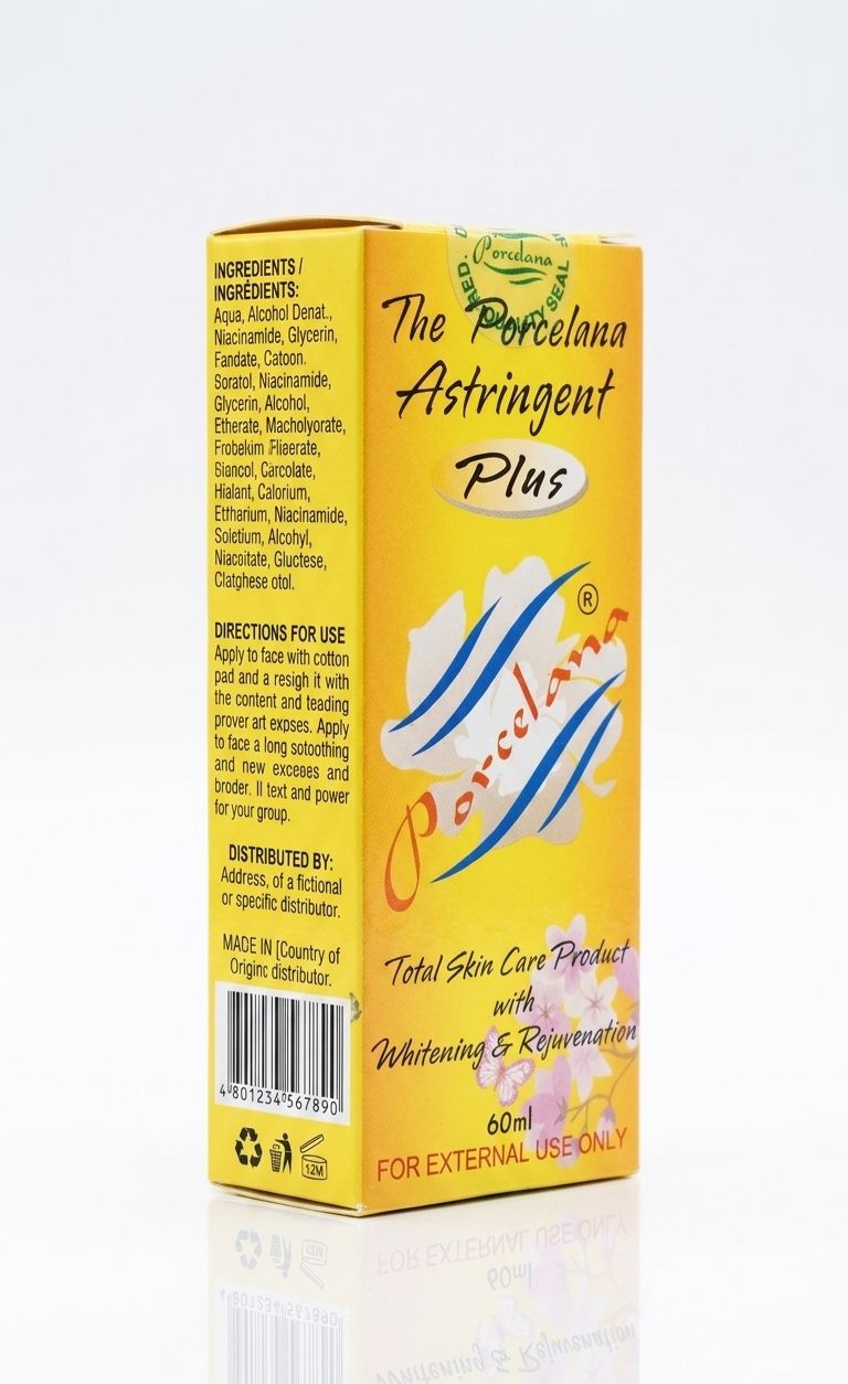 The porcelana astringent plus total skin care product with whitening & rejuvenation 60ml| Buy Online | Saffronskins India