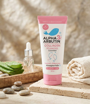 Alpha arbutin 3plus collagen foaming cleanser 120g| Buy Online | Saffronskins India