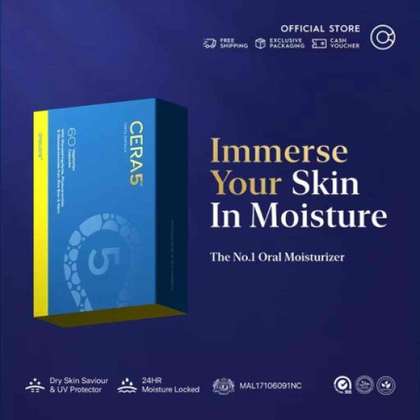 CERA5 | Skin Moisturizer | Natural Oral Moisturizing Supplement | Buy Online | Saffronskins India