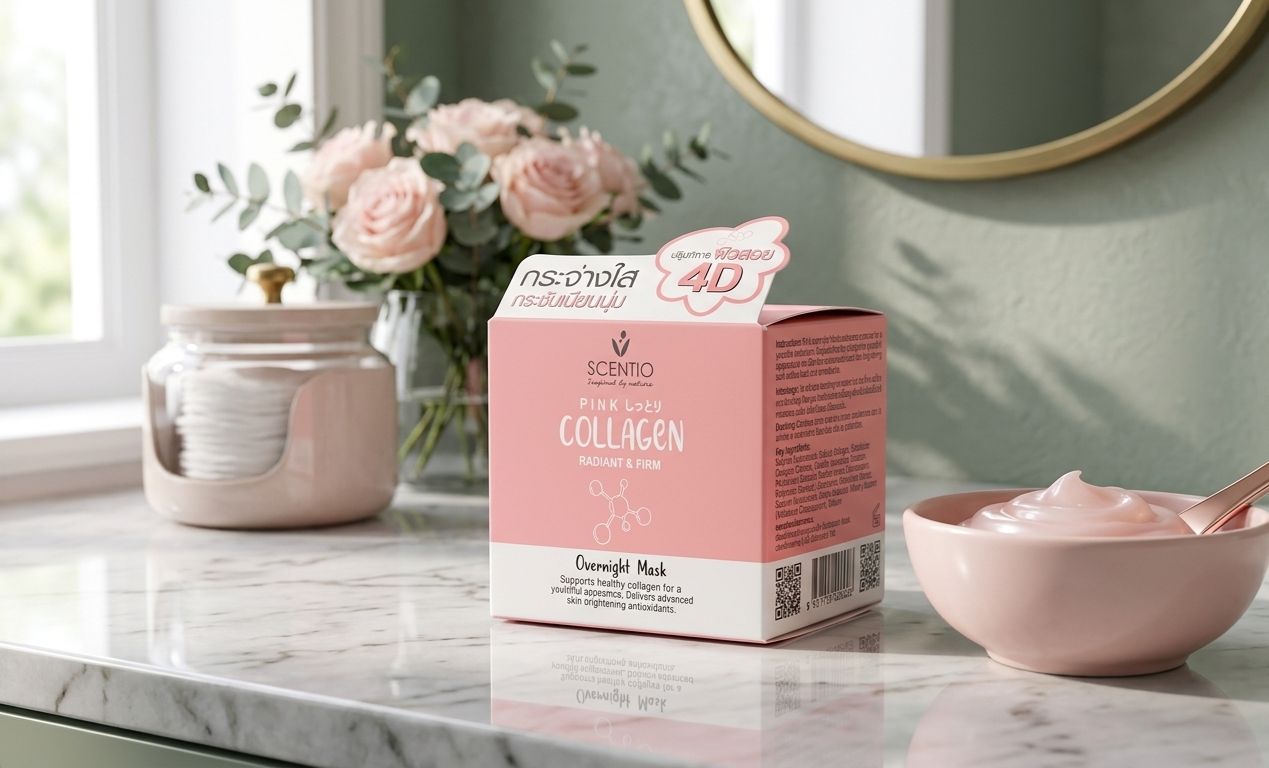 SCENTIO pink lady collagen radiant & firm overnight mask| Buy Online | Saffronskins India
