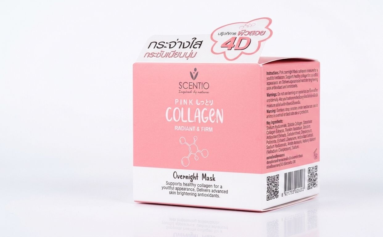 SCENTIO pink lady collagen radiant & firm overnight mask| Buy Online | Saffronskins India