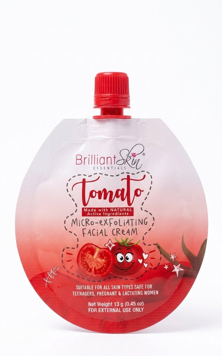 Brilliant skin tomato micro-exfoliating facial cream 13g| Buy Online | Saffronskins India