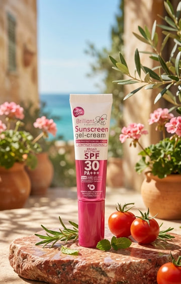 Brilliant skin essentials sunscreen gel-cream broad spectrum spf30+++10g | Buy Online | Saffronskins India