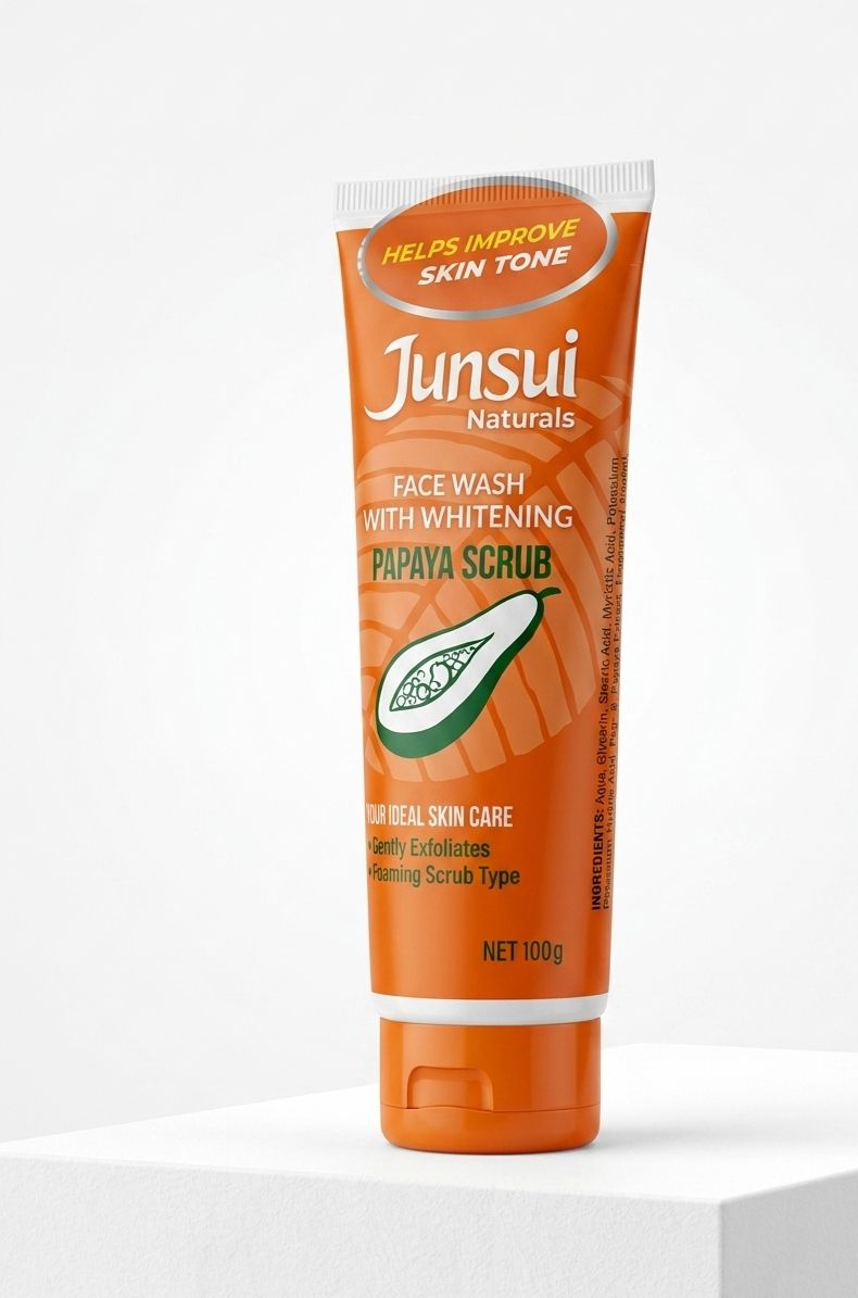 Junsui Naturals face wash with papaya scrub | Buy Online | Saffronskins India